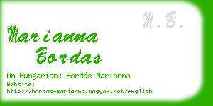 marianna bordas business card